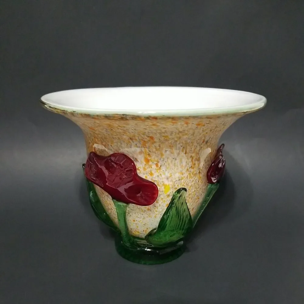 Vintage Italian Murano Art Glass‎ Planter Vase, 5 1/4